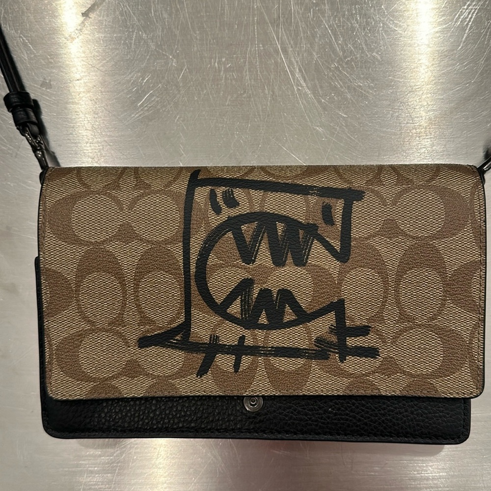 Coach fold-over wallet crossbody